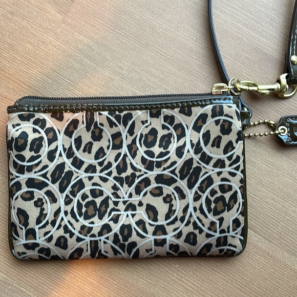 Coach Cheetah Print Wristlet - Picture 4 of 6